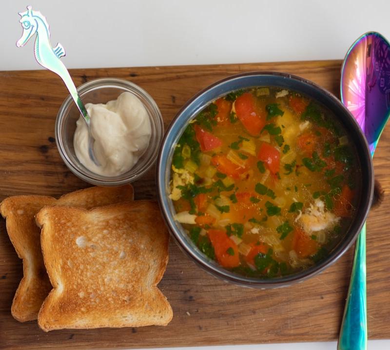 20-Min Creamy Sauerkraut & Pork Soup