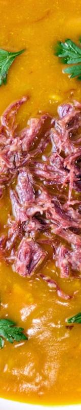 Creamy Split Pea Soup with Smoked Pork