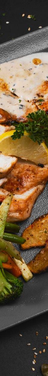 Creamy Tarragon Chicken with Roasted Vegetables