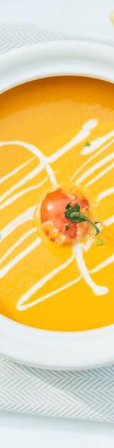 Creamy Thai Pumpkin Curry Soup with Tofu