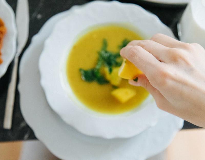 Creamy Turkish Red Lentil Soup with Crispy Bread