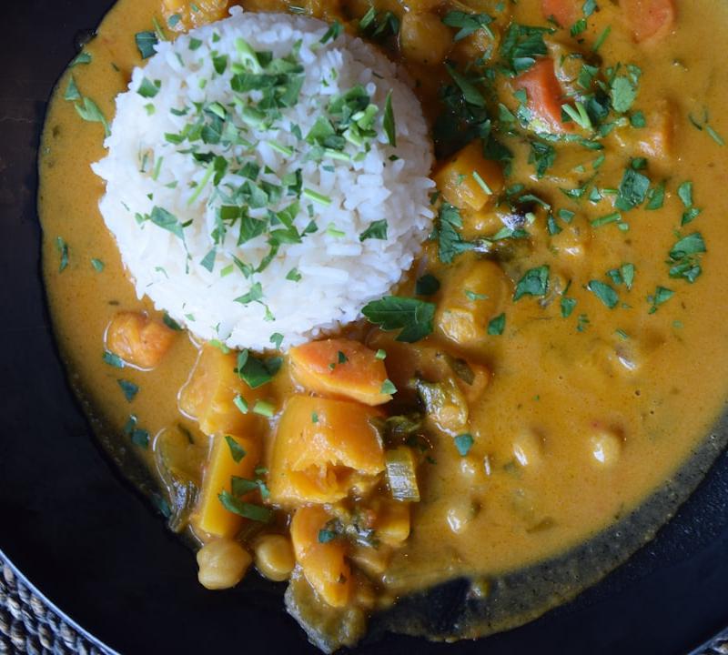 25-Min Creamy Veggie Korma