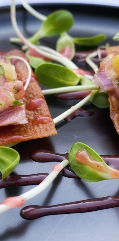 Crispy Ahi Tuna Tostada