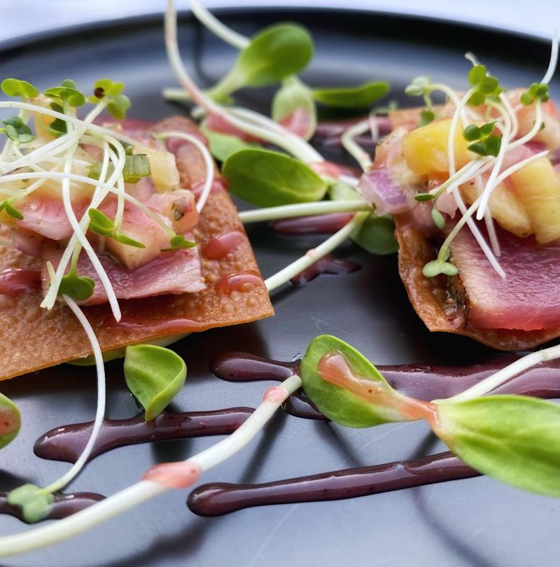 Crispy Ahi Tuna Tostada