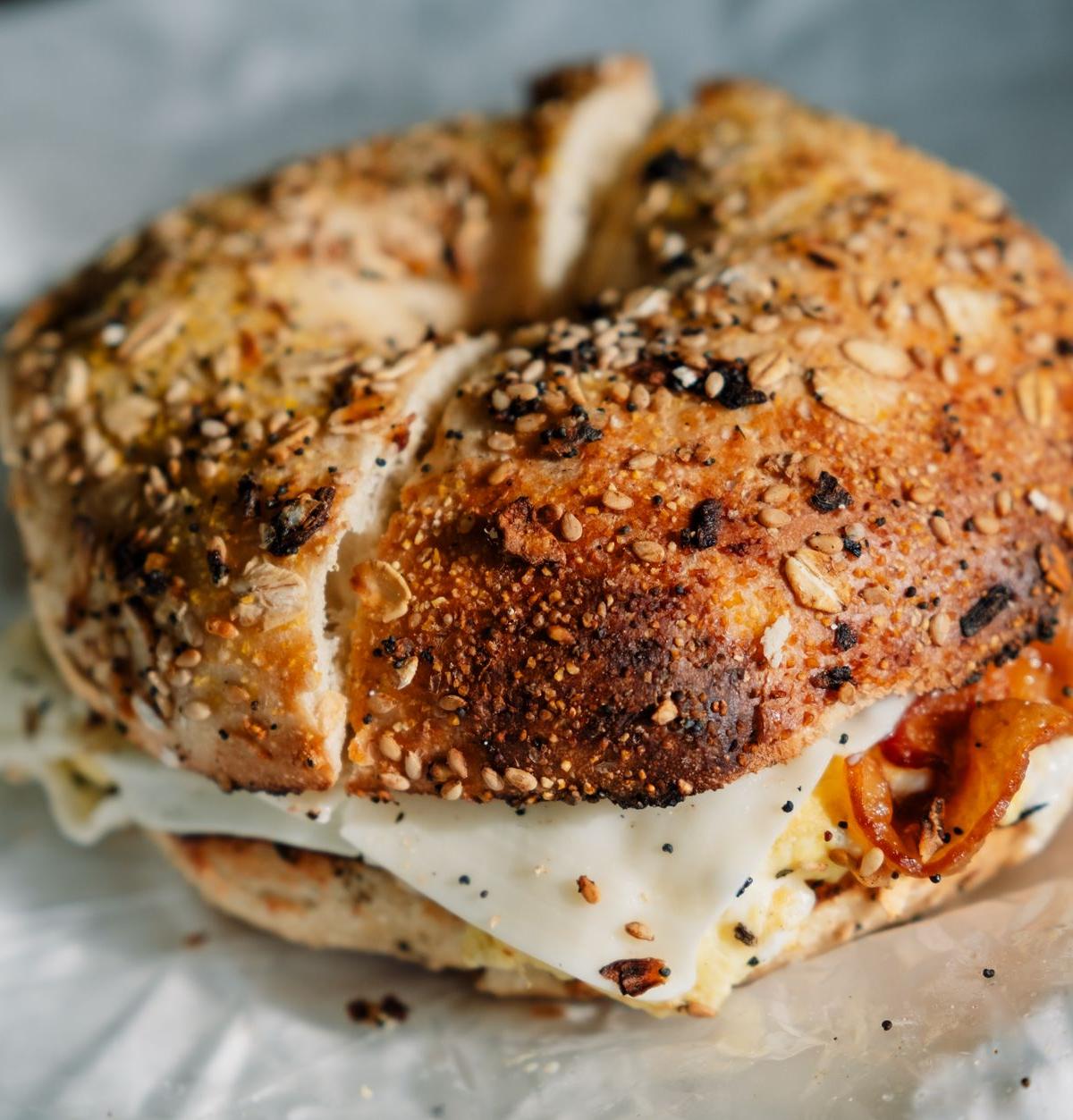 Crispy Bacon Egg & Cheese Bagel