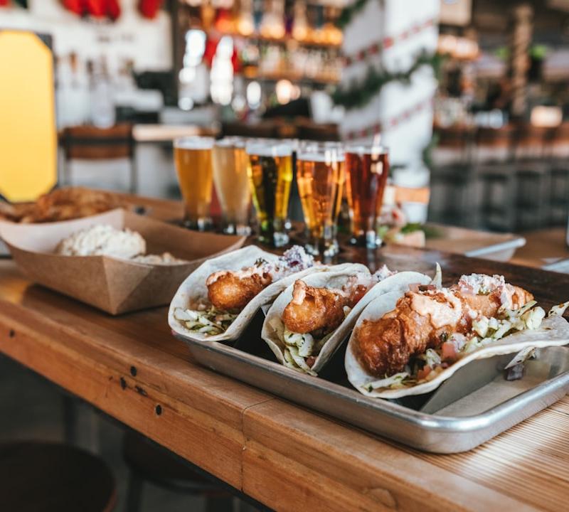 Crispy Baja Fish Tacos with Crema Slaw