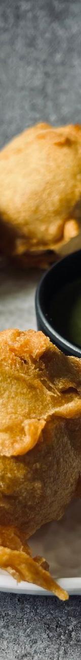 Crispy Batata Vada with Green Chutney