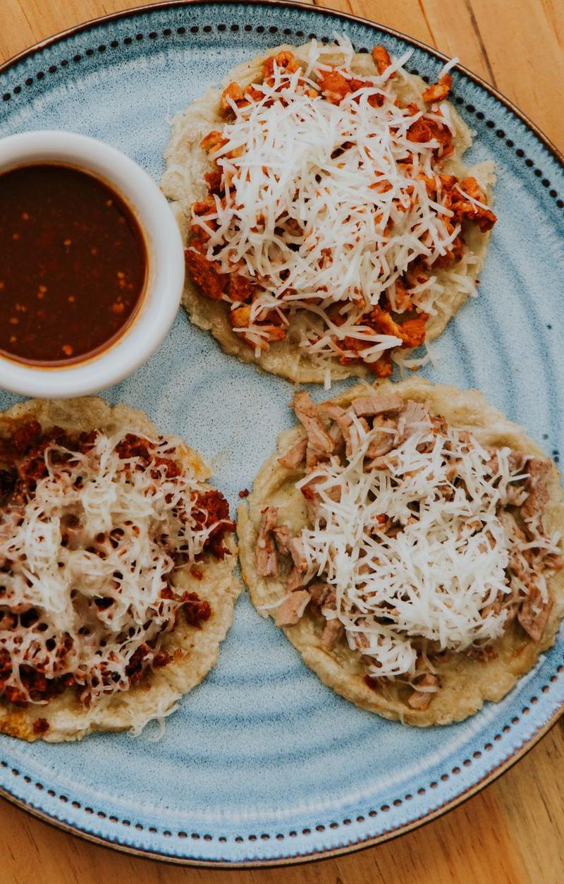 Crispy Bean Sopes with Queso Fresco