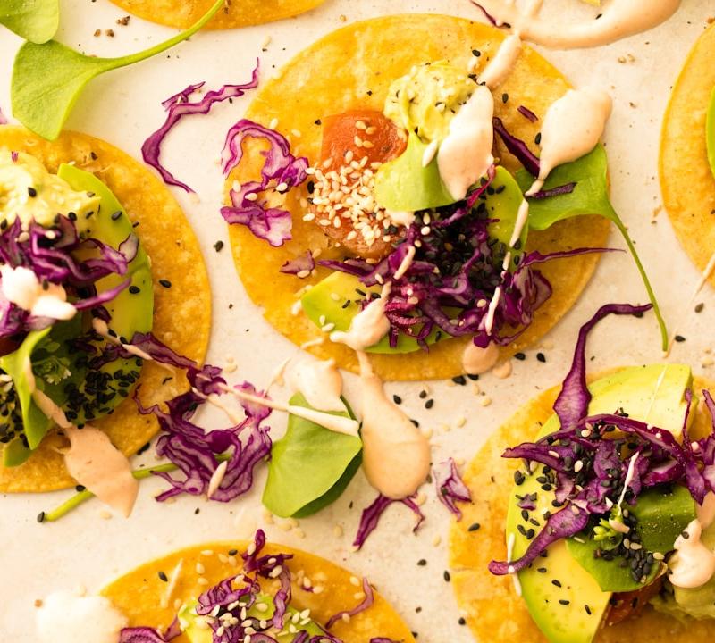 Crispy Bean Tostadas