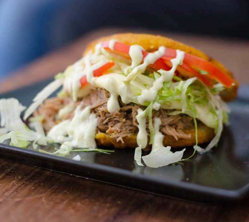 Crispy Beef Arepas