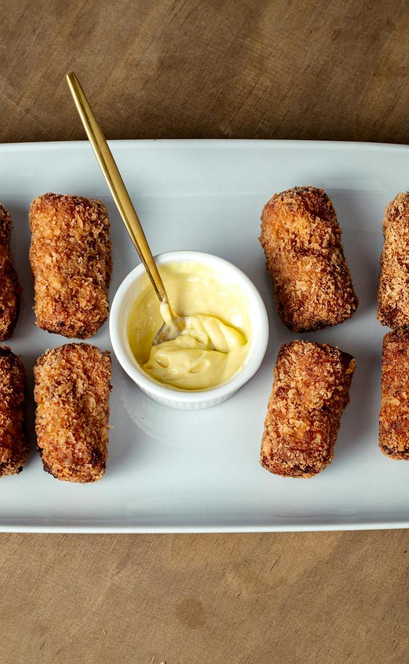 Crispy Beef Croquette Sandwich