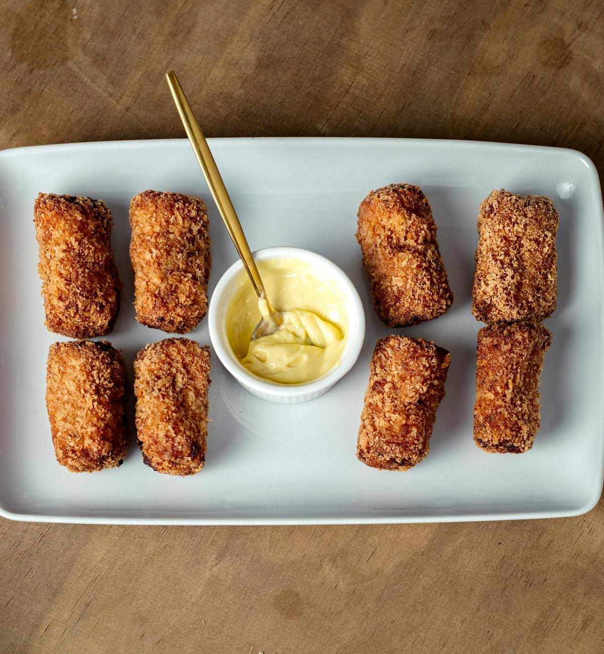 Crispy Beef Croquette Sandwich