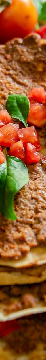 Crispy Beef Lahmacun with Garlic Sauce