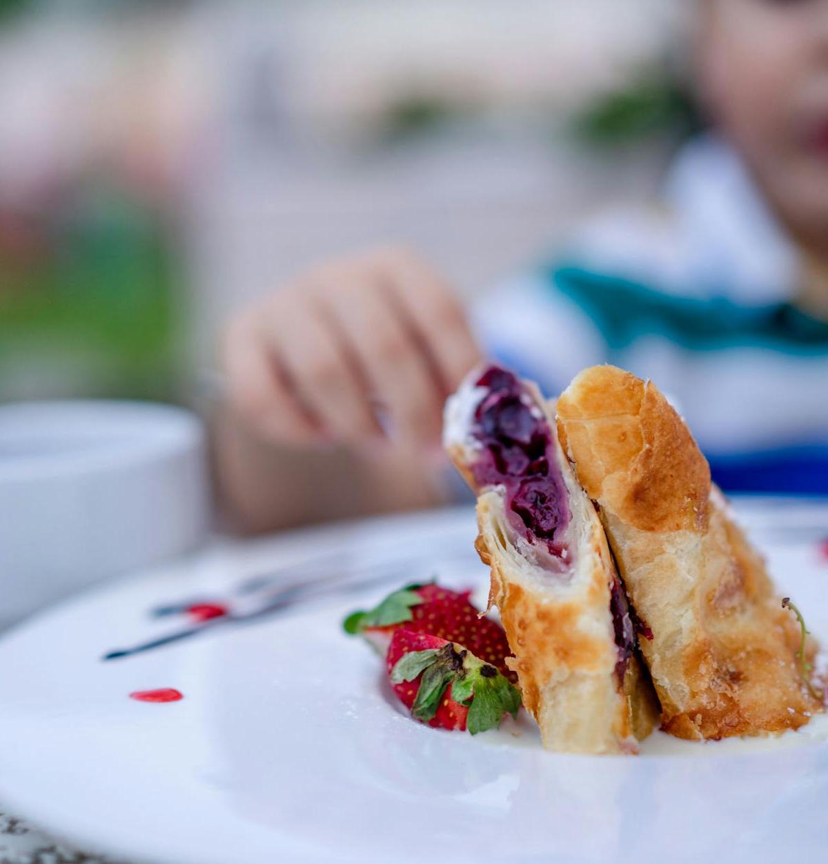 Crispy Berry Strudel with Fresh Berries