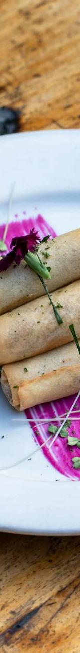 Crispy Boudin Egg Rolls with Hot Sauce Dip