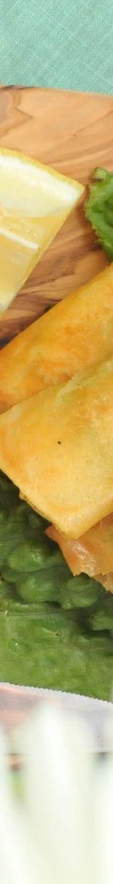 Crispy Boudin Egg Rolls with Lemon