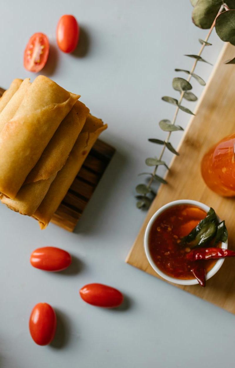 Crispy Boudin Egg Rolls with Sweet Chili