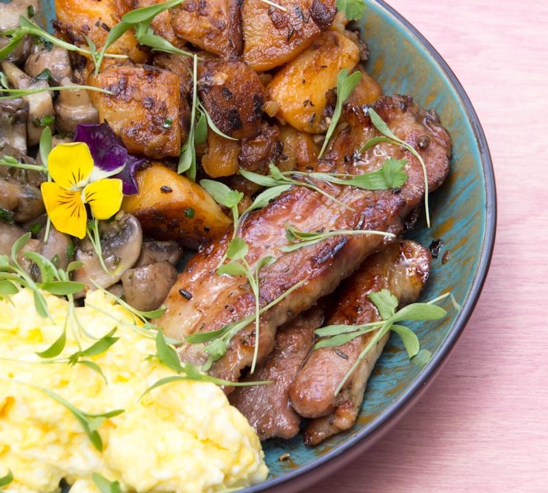 Crispy Breakfast Skillet with Pork Belly
