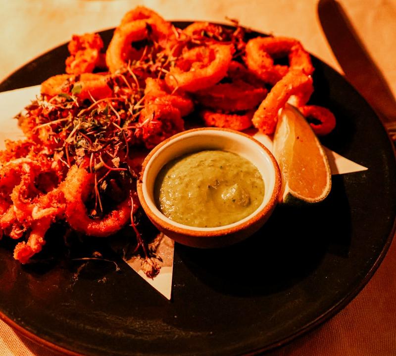 Crispy Calamares with Green Sauce