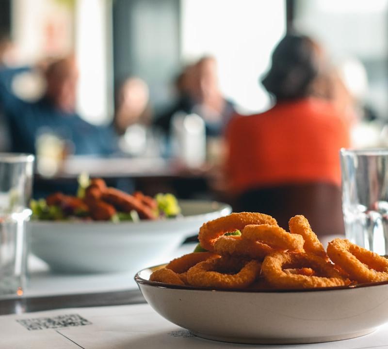 Crispy Calamares with Lemon & Salad