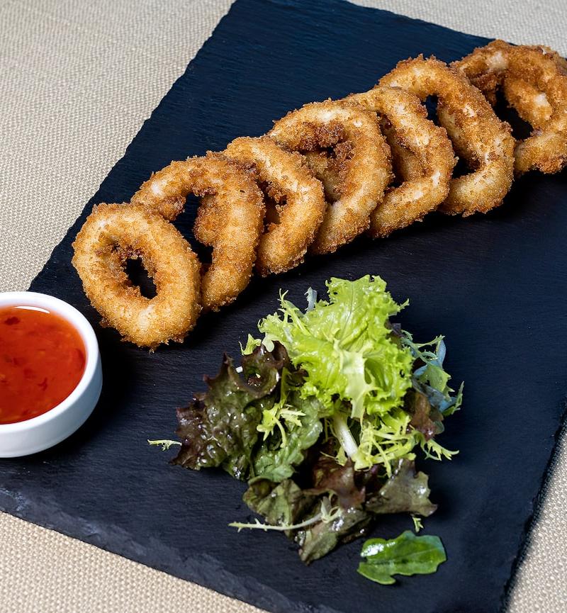 Crispy Calamares with Sweet Chili & Salad