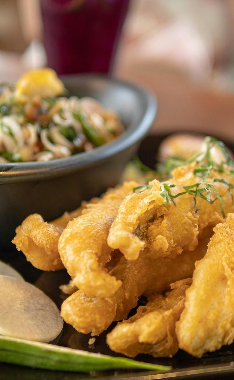 Crispy Catfish Salad with Thai Lime Dressing