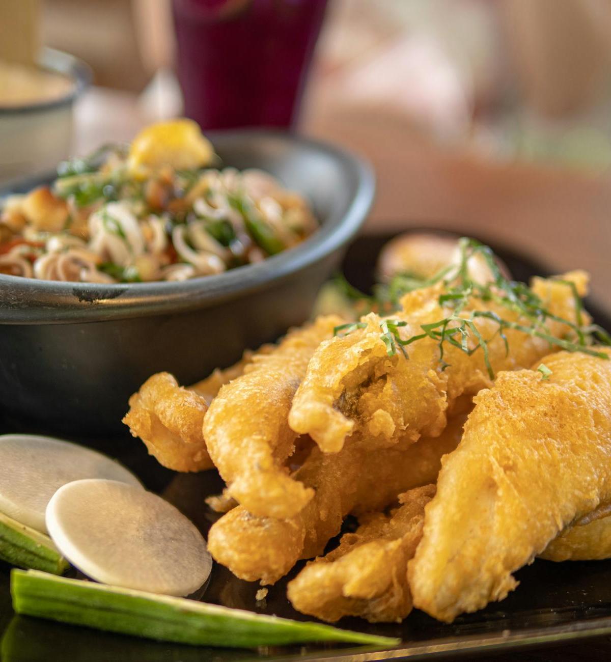 Crispy Catfish Salad with Thai Lime Dressing