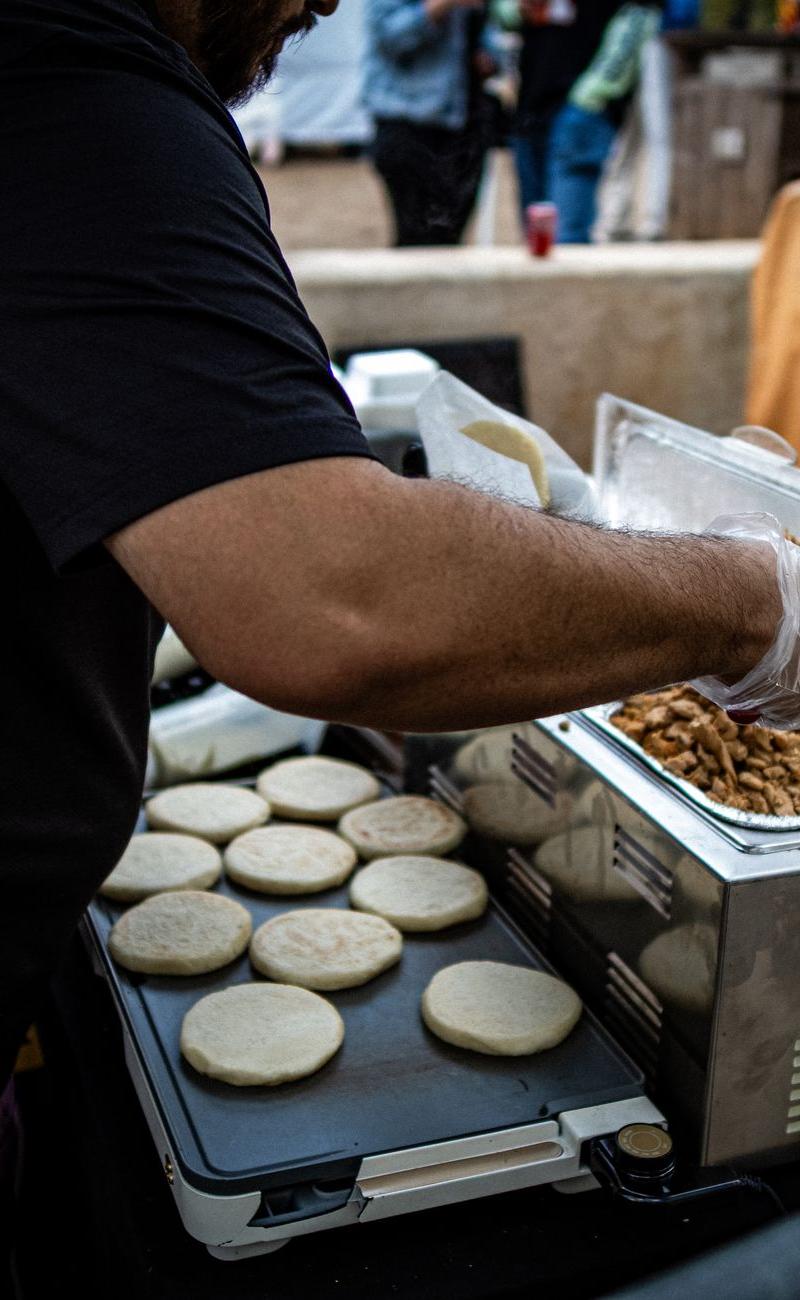 Crispy Cheese Arepas with Charred Avocado