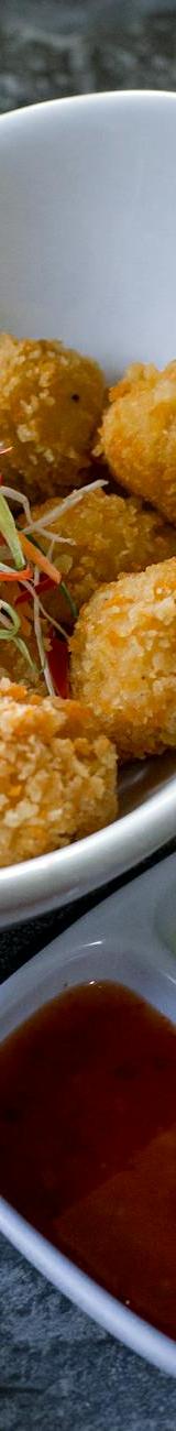 Crispy Cheese Ball with Dipping Sauces