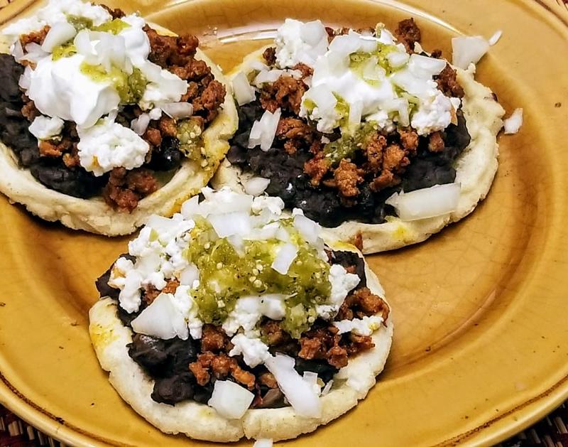 Crispy Cheese & Bean Tostadas