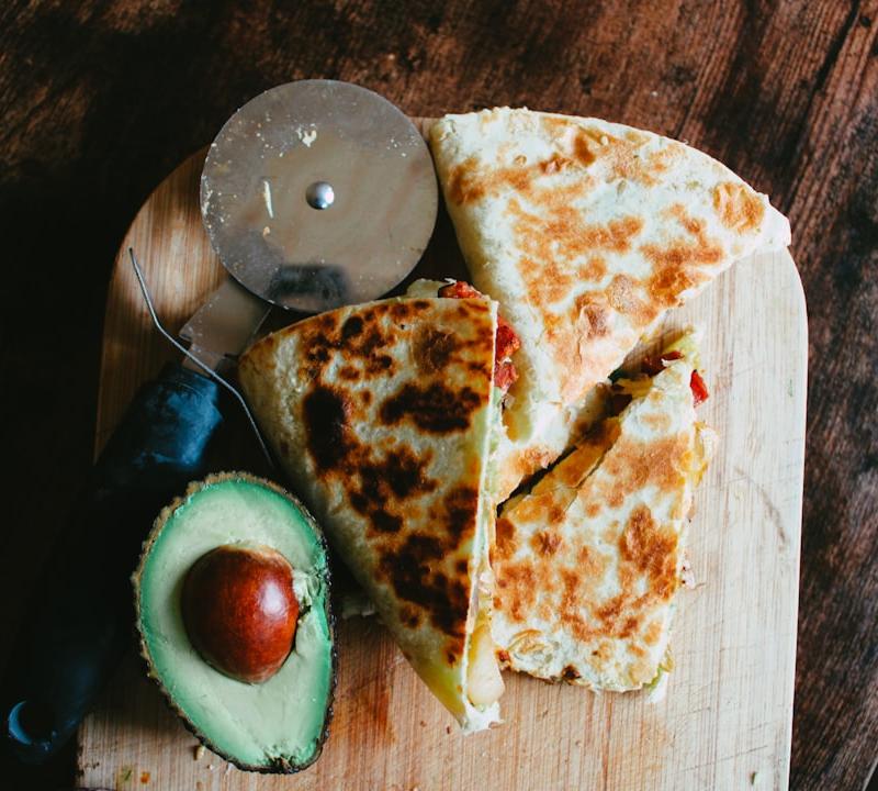 Crispy Cheese & Egg Breakfast Quesadilla