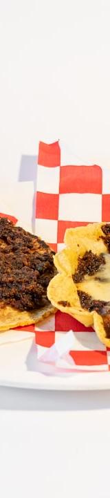 Crispy Cheese Gorditas with Spiced Beans