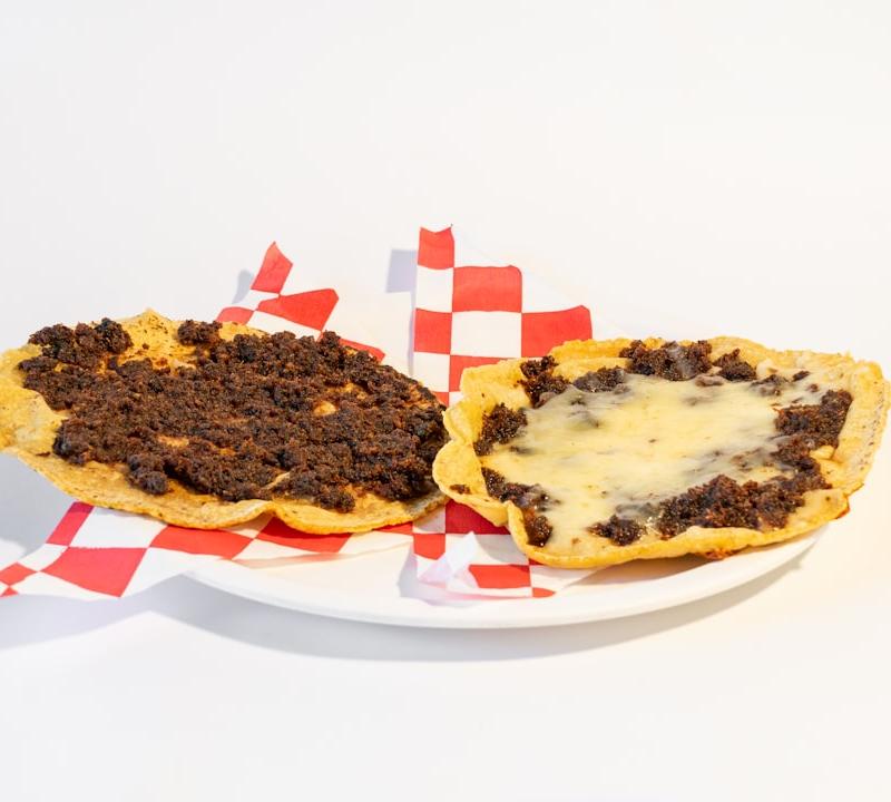 Crispy Cheese Gorditas with Spiced Beans