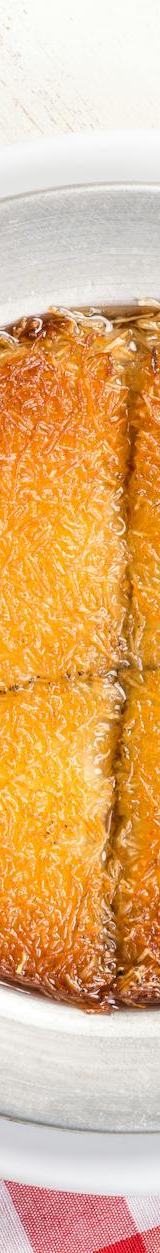 Crispy Cheese Konafa with Hot Honey Syrup