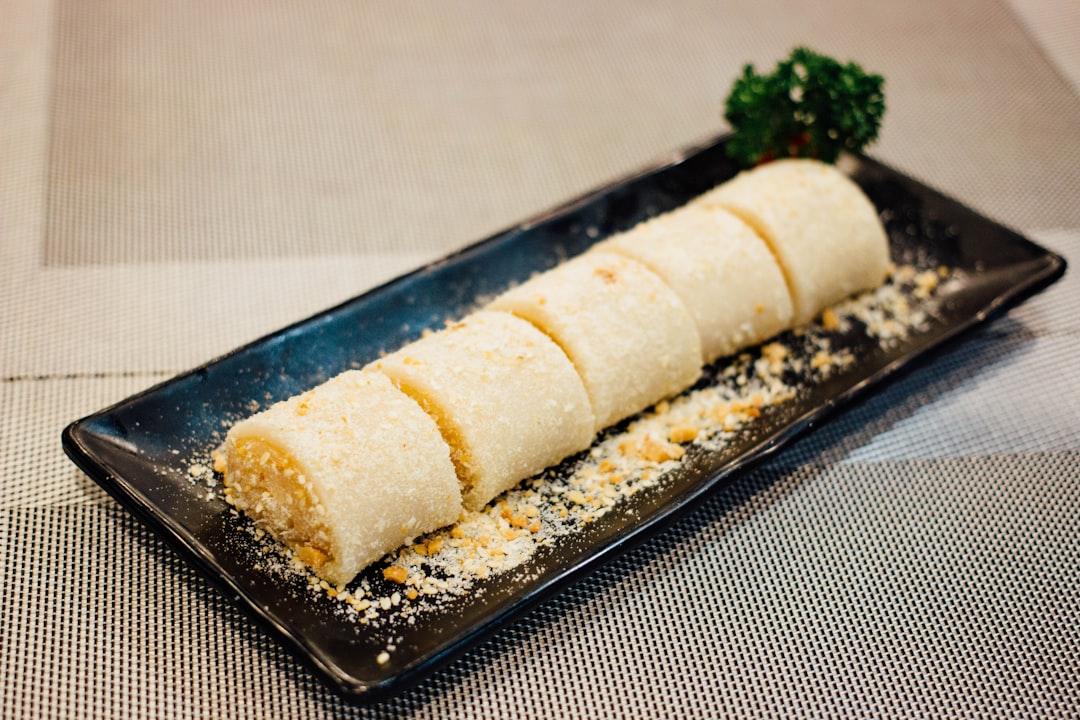 Crispy Cheese Rolls with Pistachio & Honey