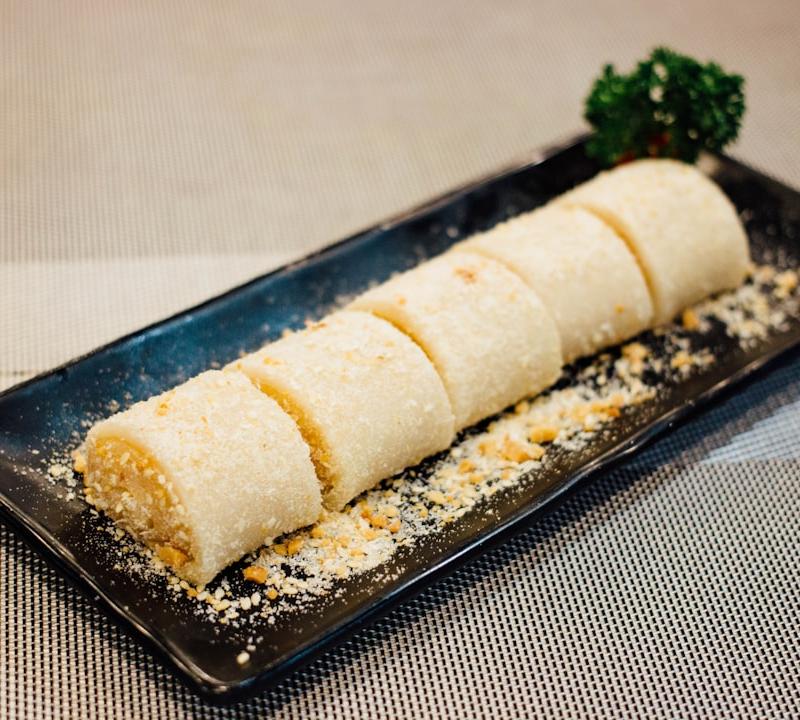 Crispy Cheese Rolls with Pistachio & Honey