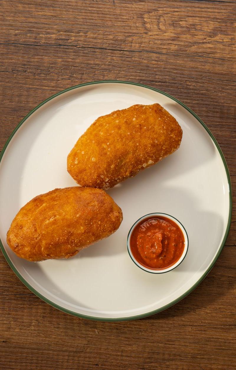 Crispy Cheese Soufflé with Chili Sauce