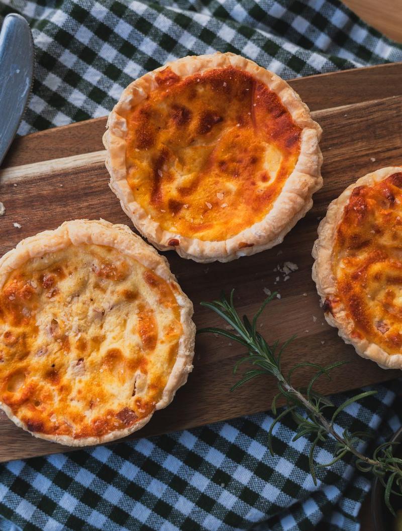 Crispy Cheese Tart with Tomatoes & Olives