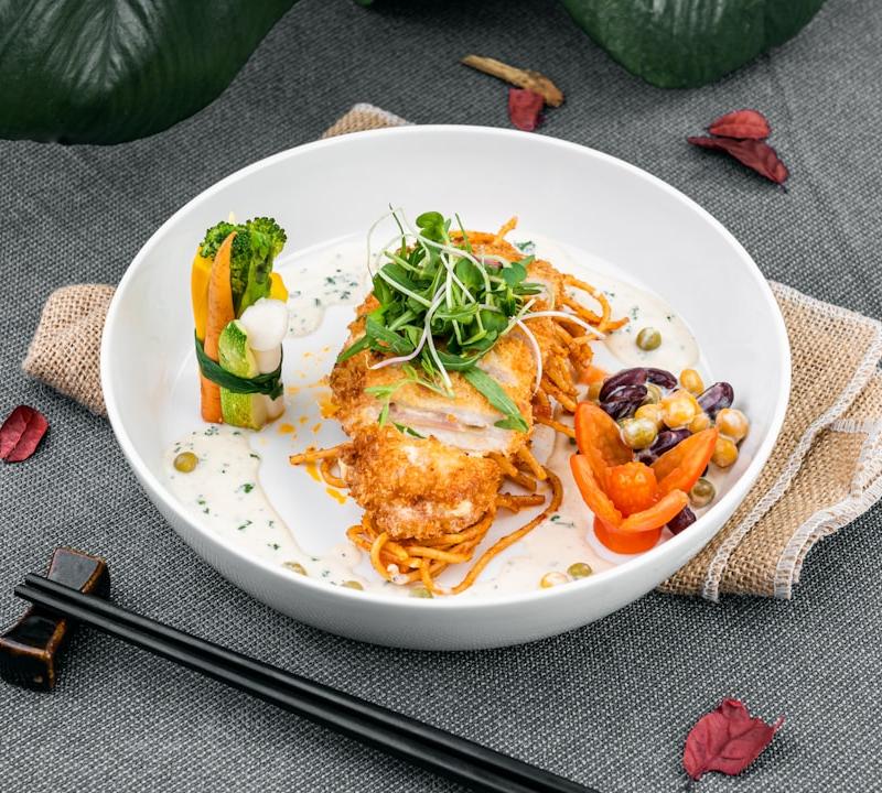Crispy Chicken Coconut Curry Bowl