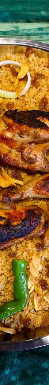 Crispy Chicken Kabsa with Spiced Rice