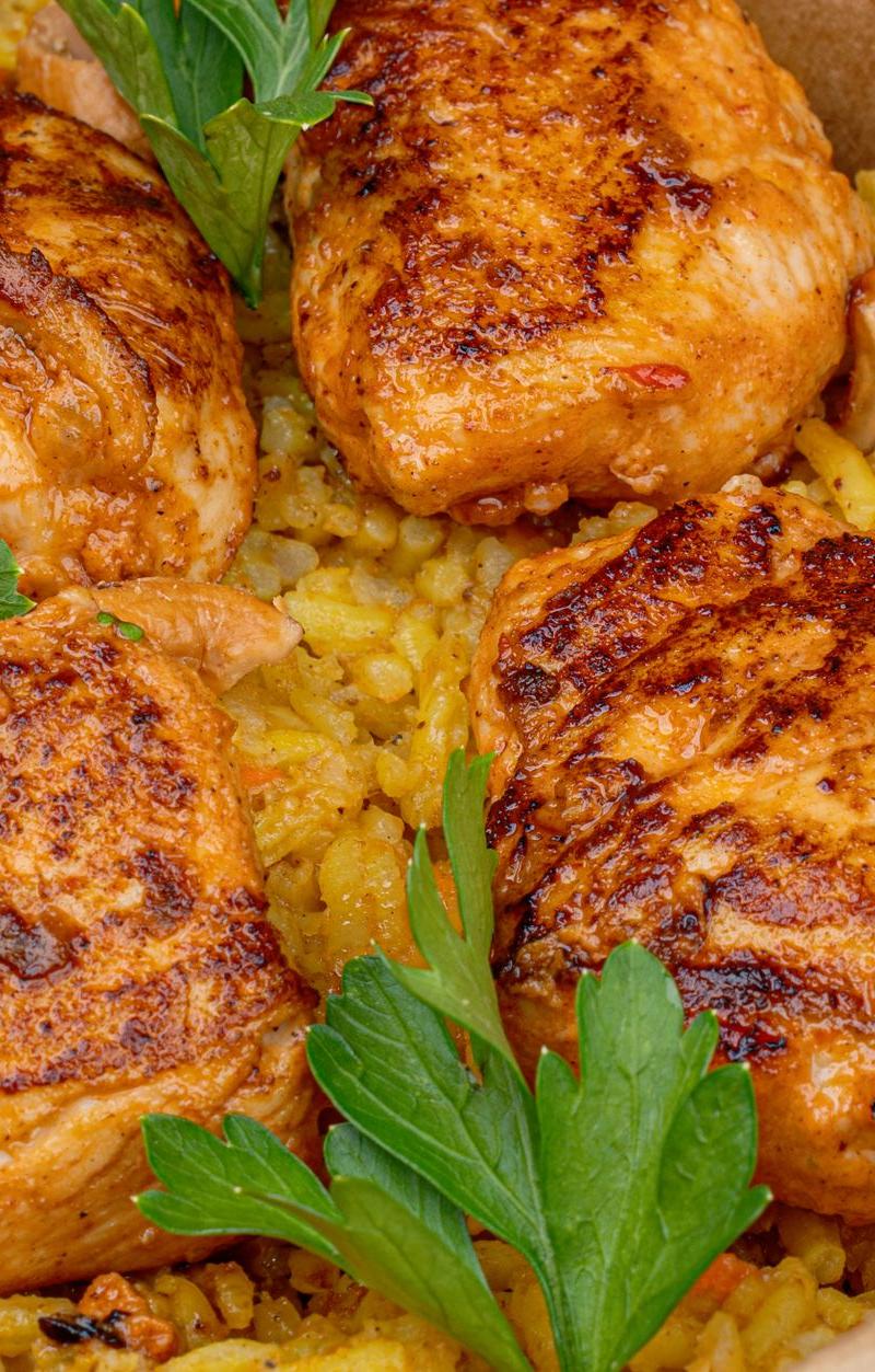 Crispy Chicken Ouzi with Cashews