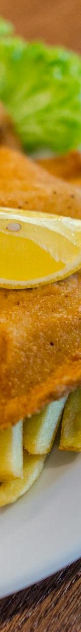 Crispy Chicken Schnitzel with Fries & Lemon
