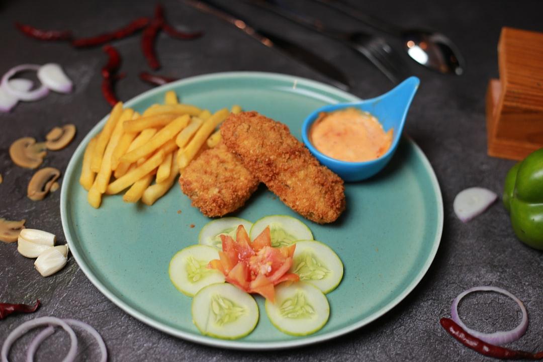 Crispy Chicken Schnitzel with Fries & Fresh Sides