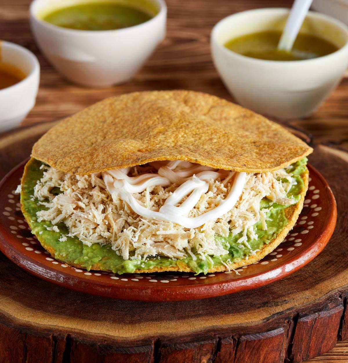 Crispy Chicken Tostadas