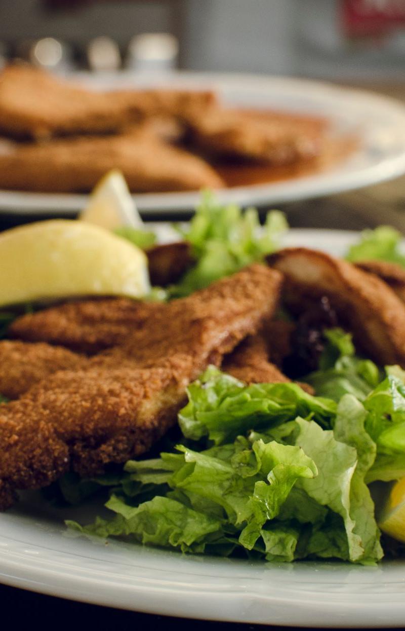 Crispy Chicken Salad with Warm Bacon Vinaigrette