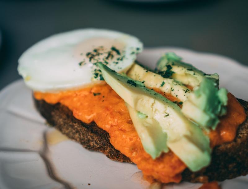Crispy Chili Oil Avocado Toast with Fried Egg