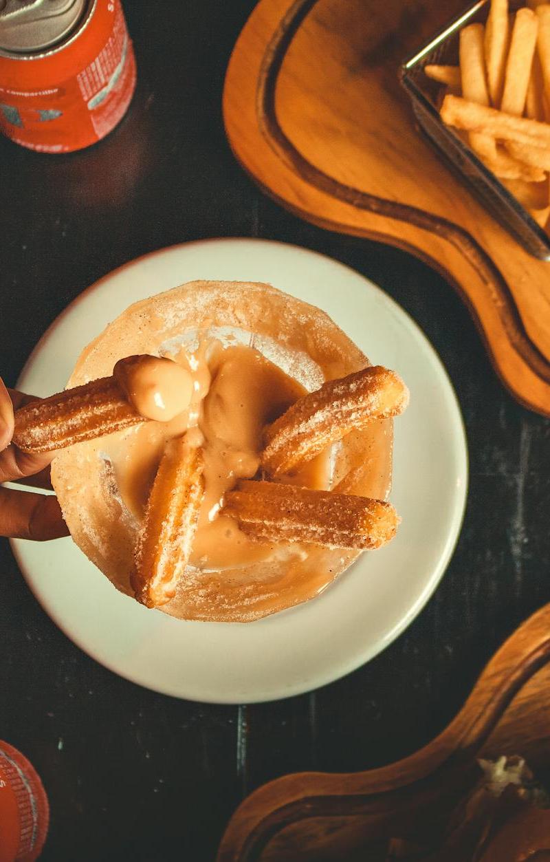 Crispy Churro Fries With Chocolate Dulce