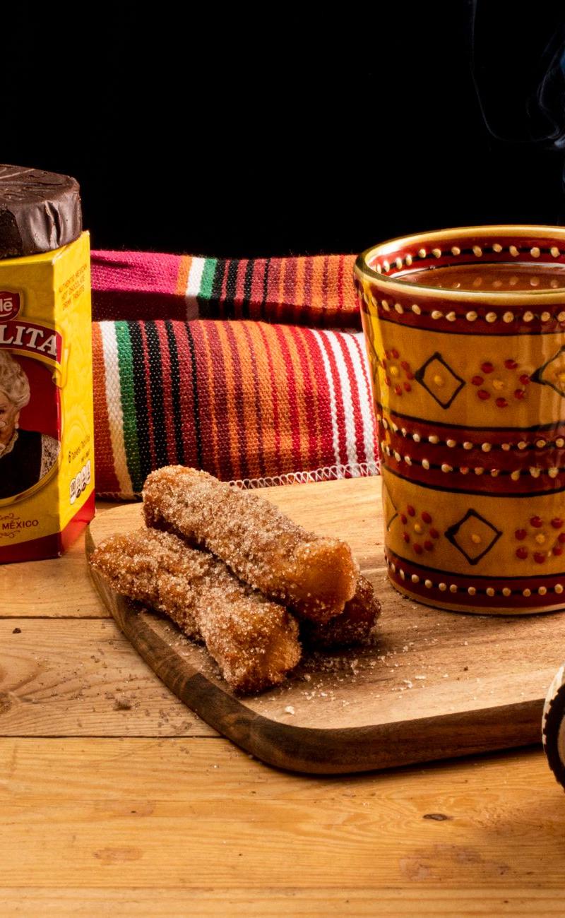Crispy Cinnamon Churro Bites & Hot Chocolate