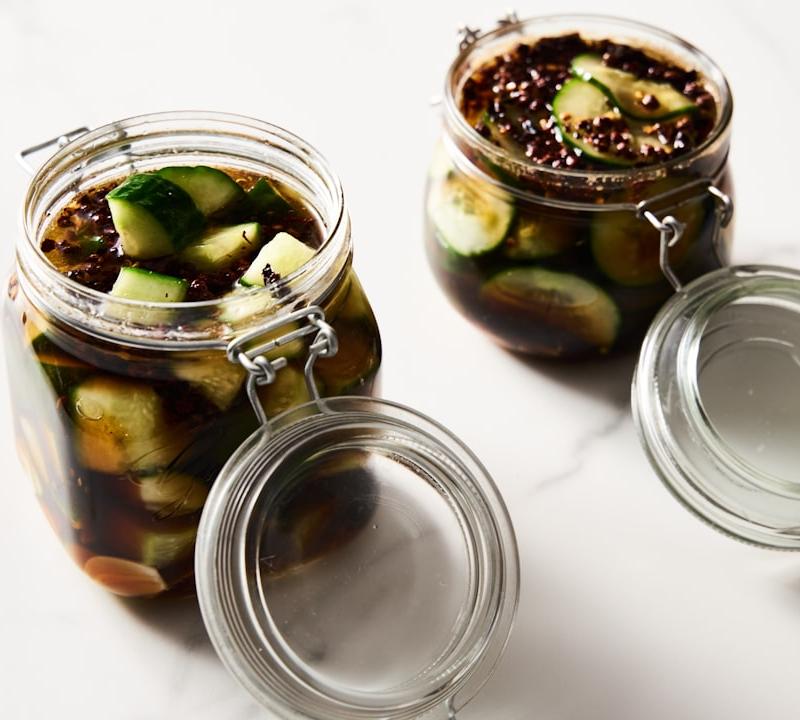 Crispy Cucumber Chili Crunch Bites