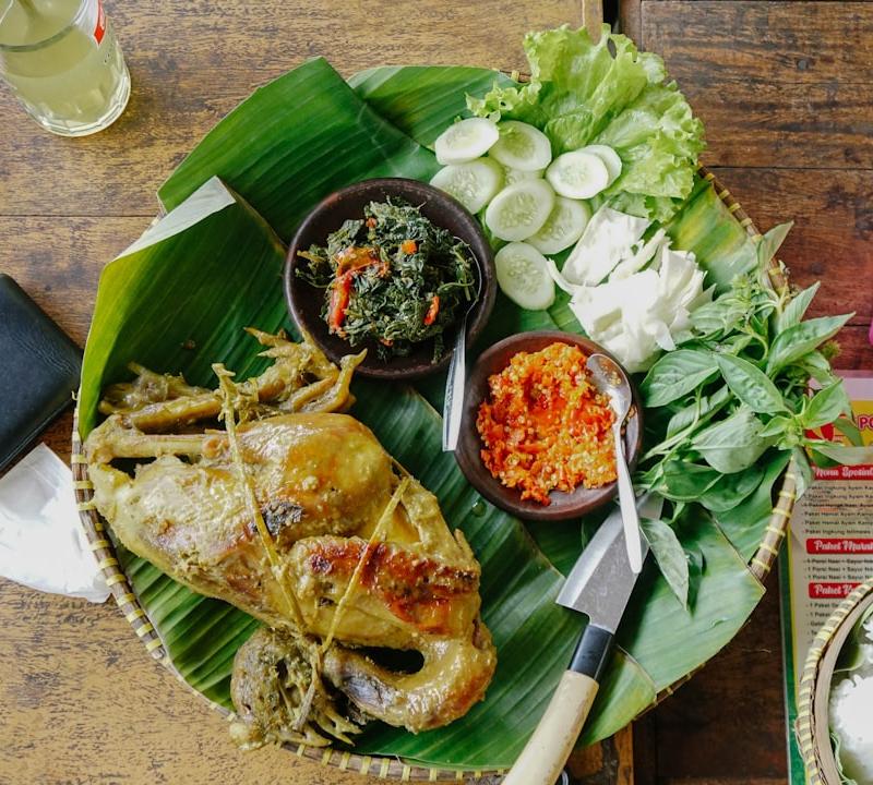 Crispy Duck with Sambal & Kangkung